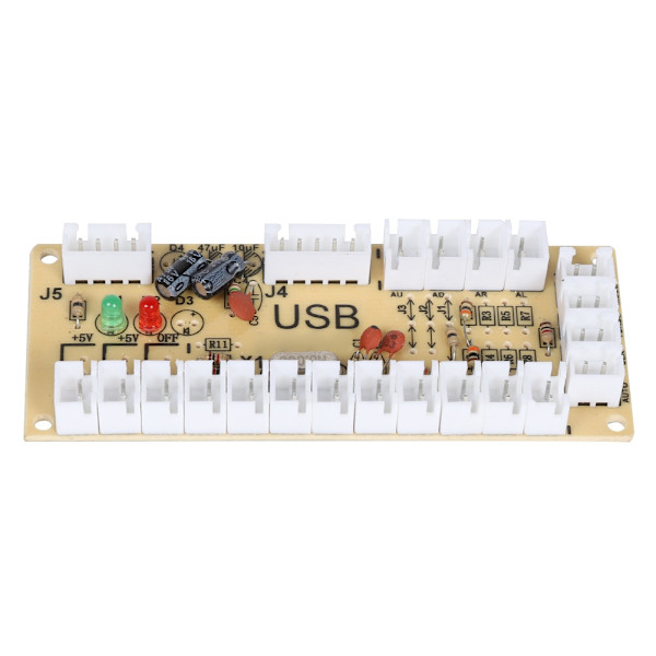 30/24 Kassett Knapp + 5P Gungbräda Dubbel Kit Gul USB Kärnbräda Arkad Kit