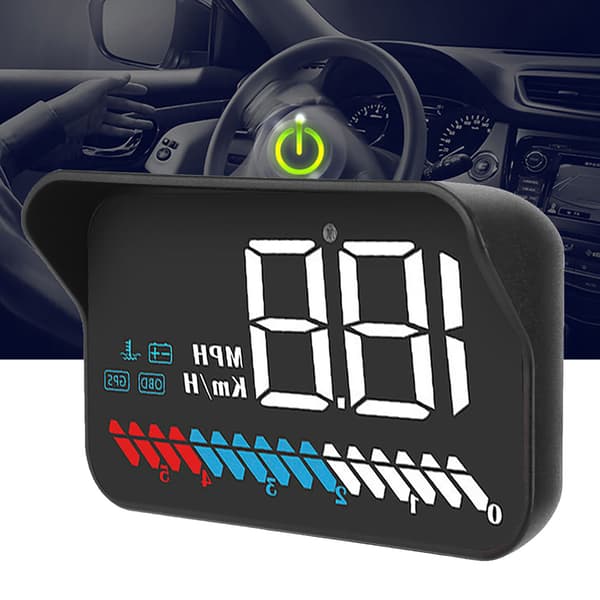 Head Up Display LED Speedometer Fargeprojeksjon Hastighetsadvarsel M7 med GPS OBD-modus