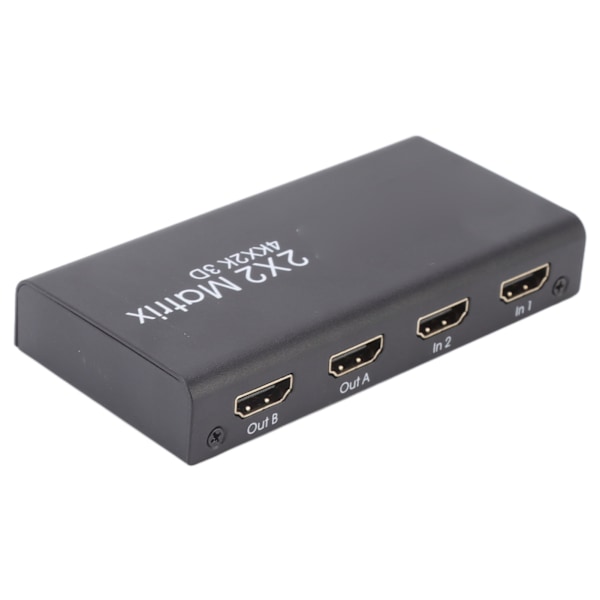 HD Multimedia Interface-växlare 2 in 2 Out 4K 30Hz Auto High Definition Multimedia Interface Selector Hub