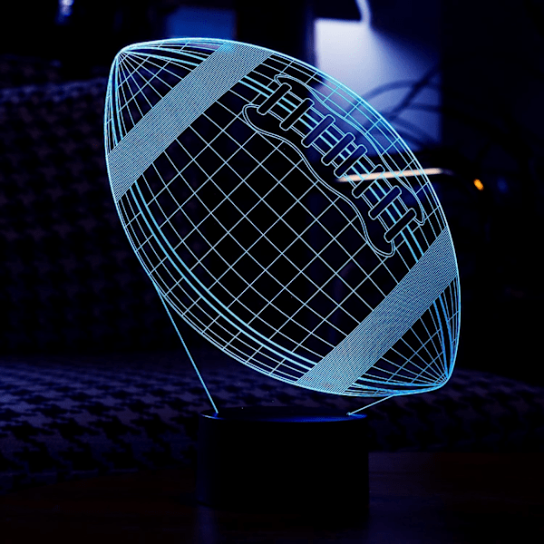 3D Natlampe til Drenge Fodbold Illusion Lampe USB Berøring 7 Farve Skiftende Soveværelse Bordlampe Fødselsdagsgave til Børn
