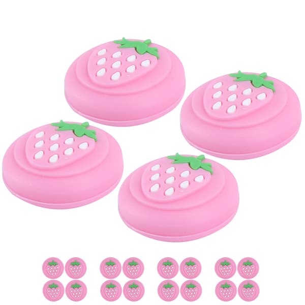 Portabel tumgreppsskydd Joystick Rocker Silikonlock Universal för Switch/Switch Lite Jordgubbe