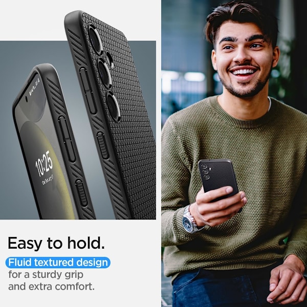 Liquid Air-deksel designet for Galaxy S24plus 6.7 (2025) [Ingen magnetring], [Beskyttelse i militærklasse] - Matt svart Matte Black