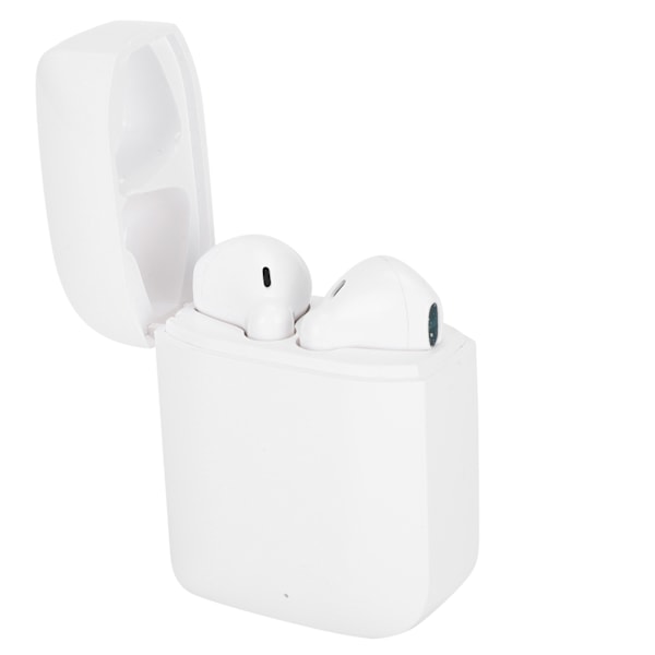 TWS trådlösa Bluetooth 5.0-hörlurar, halv-i-örat IPX4 vattentäta öronsnäckor för iPhone Andriod (vit)