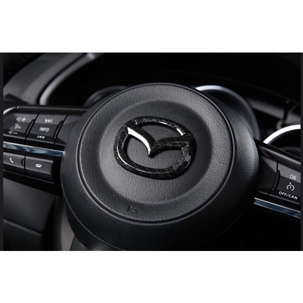 MAXDOOL Punainen ohjauspyörän kannen tarra paljettikehys Mazda 3 6 CX-3 CX-5 CX-9 sisätilojen lisävarusteet