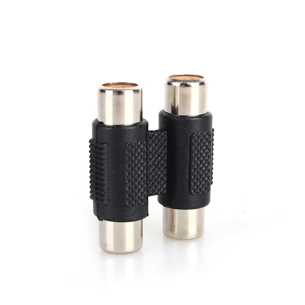 Twin Double RCA Honkontakt till Honkontakt Stumskarv Koppling Adapter Förlängare Kontakt