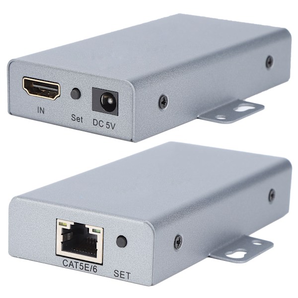 HighDefinition Multimedia Interface Extender Kompatibel Sender Mottaker med Adapter for Signalforlengelse110240V