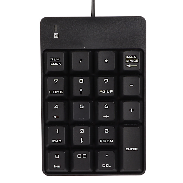 Langallinen 19 näppäimen numeronäppäimistö USB-liitännällä, ohjelmointi vapaa, kannettava, musta, kannettavan tietokoneen numeronäppäimistö toimistoon, pankkiin, supermarkettiin