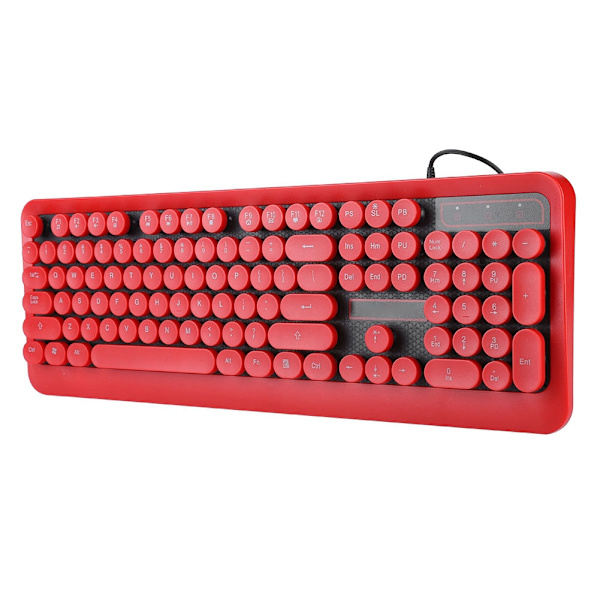 M300 USB kablet spilltastatur for Windows / MAC / OS (Rød uten lys)