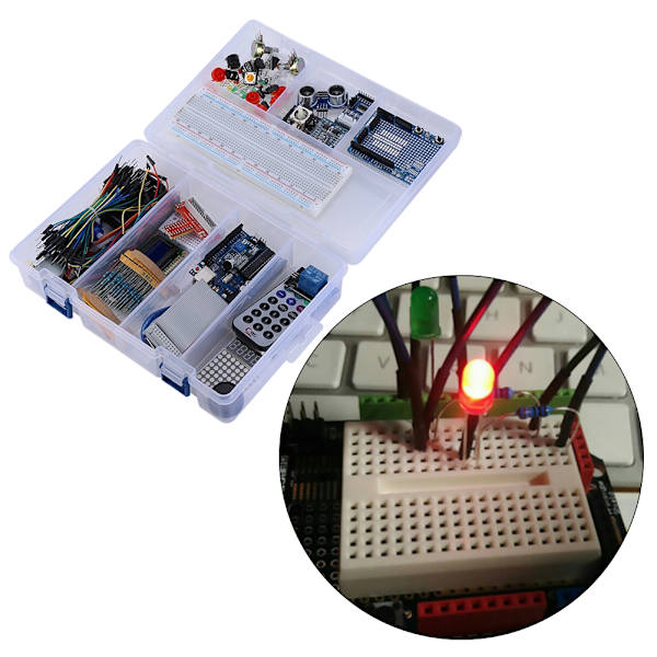 Startpaket för 1602LCD-tangentbord Servomotor LED-relä RTC DIY