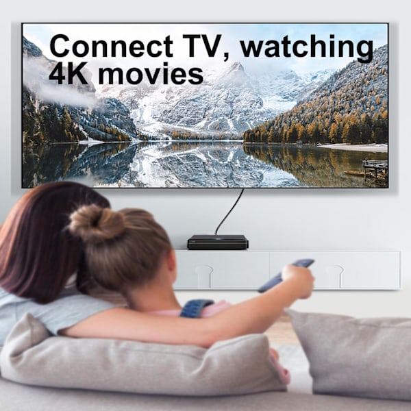 4K 1M/3.3FT høyhastighets HDMI-kabel, 18 Gbps 4K@60Hz kompatibel med HDR, HDCP2.2, etc (1m HDMI-kabel)