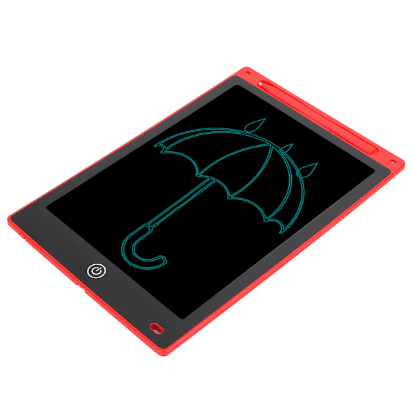 10in LCD skriveblokk Lysenergi Elektronisk tegnebrett med låsetast Barn Smart håndskrifttavle Monokrom håndskrift rød