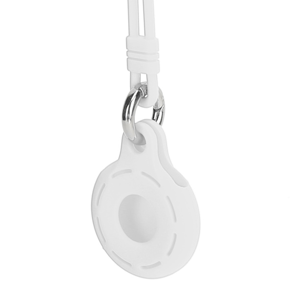 Hål Rund Typ Silikonfodral AntiLost Skyddande Skal Skin Sleeve för IOS Locator(Vit )