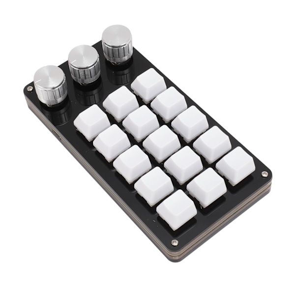 Mini brugerdefineret tastatur 15 taster 3 knapper programmerbar blå switch hot swappable programmering makro tastatur til computer spil