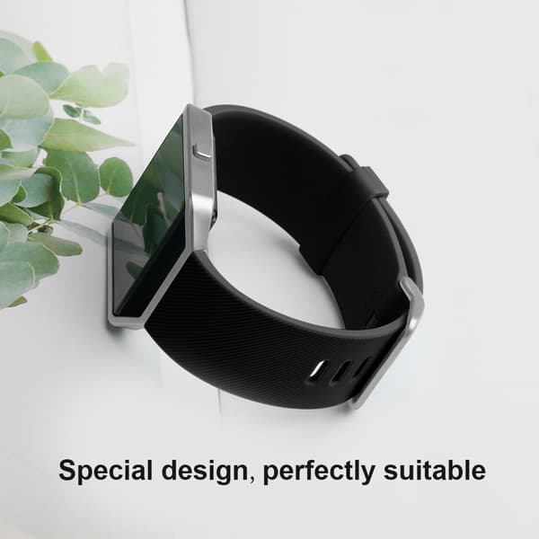 TPU Twill Watchband Watch Strap Rem til Fitbit Blaze (sort S)