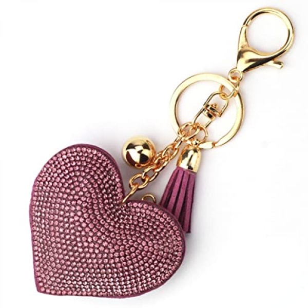 Ihana Peach Heart Diamond Avaimenperä Naisten Laukku Riipus Avaimenperä Ystävänpäivä Syntymäpäivälahjat --- Khaki