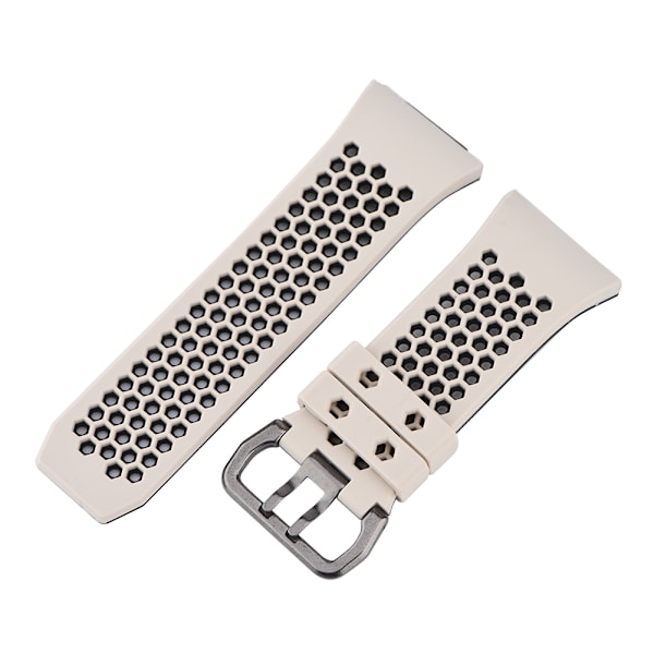 Silikoniurheiluranneke Fitbit Ionic -väriranneke beige ja musta