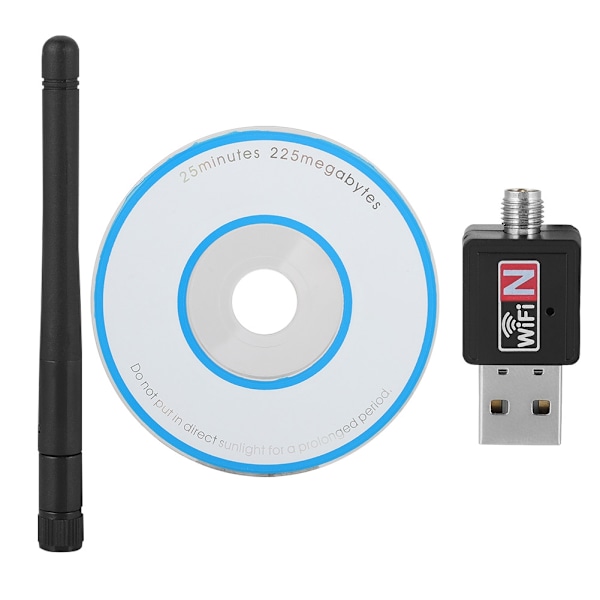 300Mbps langaton USB2.0-verkkokortti WIFI-sovitin Dongle-signaalin lähetin-vastaanotin 2,4 GHz