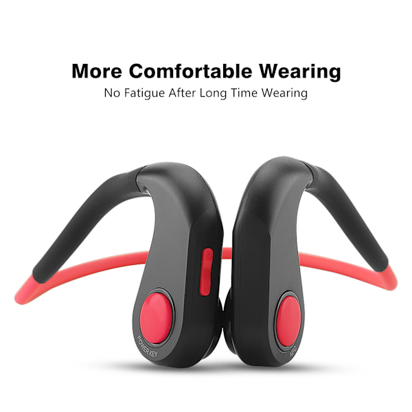 Støjreducerende Bone Conduction Bluetooth-hovedtelefoner NFC Bone Conduction-hovedtelefoner - Rød