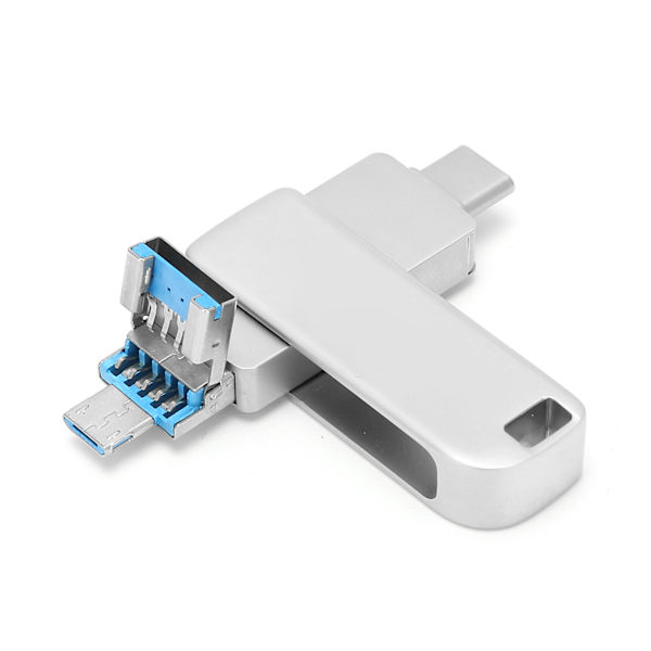 Yvonne U Disk OTG 3‑Port Flash Drive USB3.0 Høj skrive- og læsehastighed Memory Disk32G