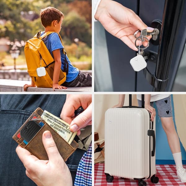 Bluetooth Anti-Lost Tracker Hvit - Nøkkelholder, Artikkel Lokalisator, Kompatibel med iOS & Android