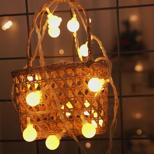 Lyskæde, USB-drevet, 10 meter, 80 varmhvide LED'er, konstant lys