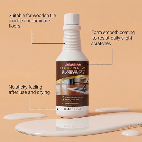 Multipurpose Floor Polish, Quick-Drying and Streak-Free, Pet-Friendly Home Environment, 150 ml