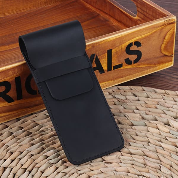 Ekte skinnpenalholder Flere penner Lomme Penal Retro flip-etui Flere pennsett