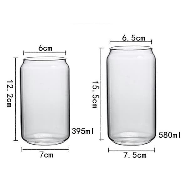 8-pack burkformade glas, modevatten, mjölk, juice, enkel juicekopp, ölglas, shakeglas, dessertkopp, colamugg, 400 ml
