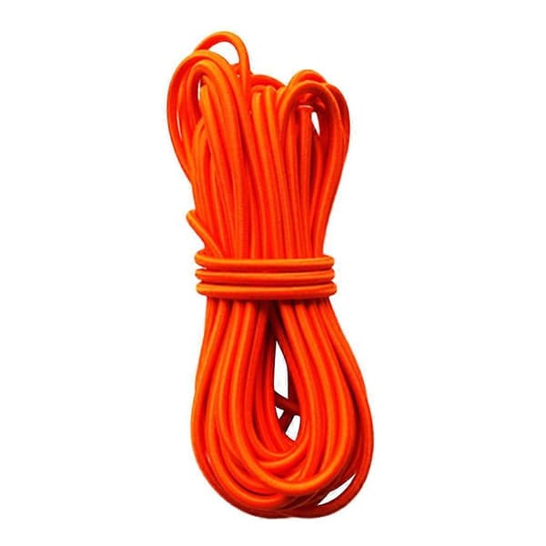 6 mm diameter orange polyesterbelagt gummi UV elastisk stødsnor reb - 10m