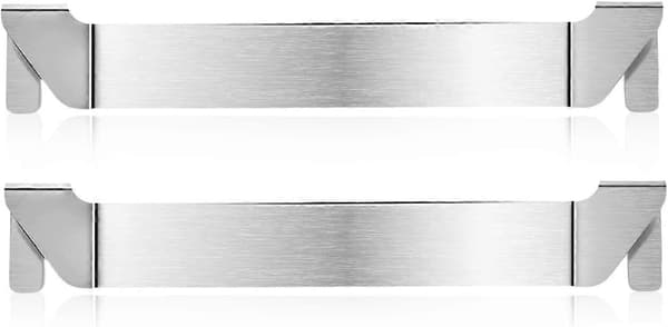 2 Pieces Blackstone Griddle, Stainless Steel Boast Mount User Clip on Edge Grill Spatula Holder (Silver)