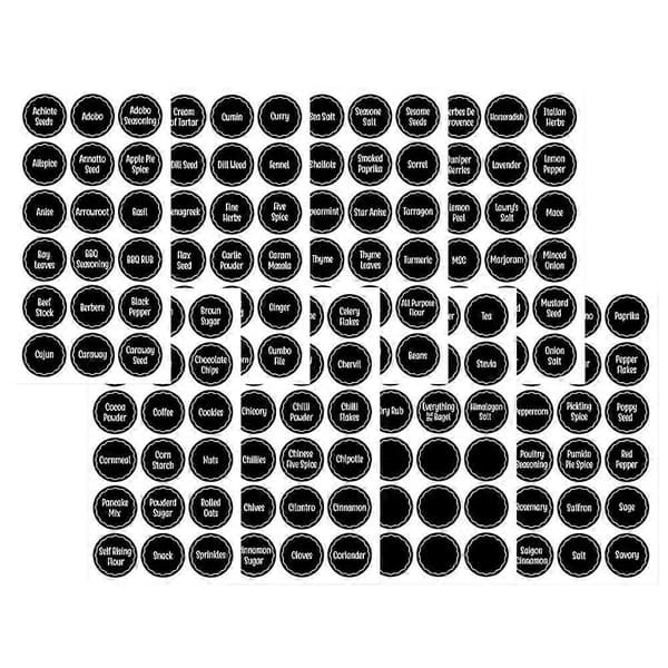 144 pcs Circular Stickers Labels Spice Jar Label Jar Labels Name Sticker
