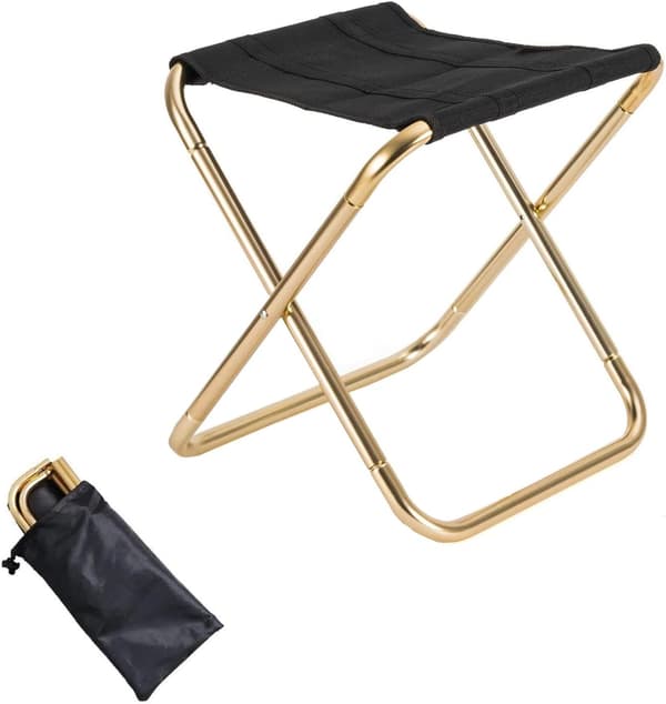 1 pc Camping Stool, Portable Camping Chair, Foldable Camping Stool, Foldable Camping Stools, Mini Portable Folding Chair, Small Aluminum Camping Chair