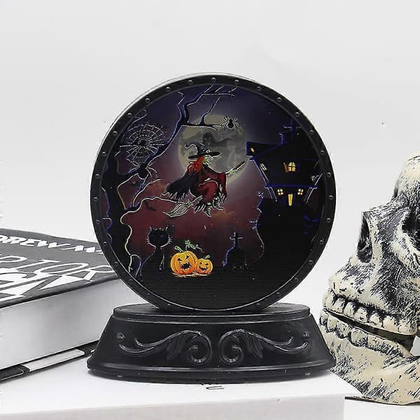 Julepynt Halloween Heks med LED-natlys Festdekoration Legetøjsgave
