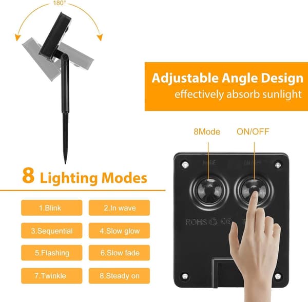 Ultra Bright Solar Powered LED String Lights for Outdoor - 22m