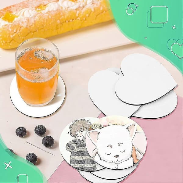 Sublimeringsemner Coaster, DIY Bilkoppholder, Hardboard Coaster, Tom Koppmatte for Håndverk Maling