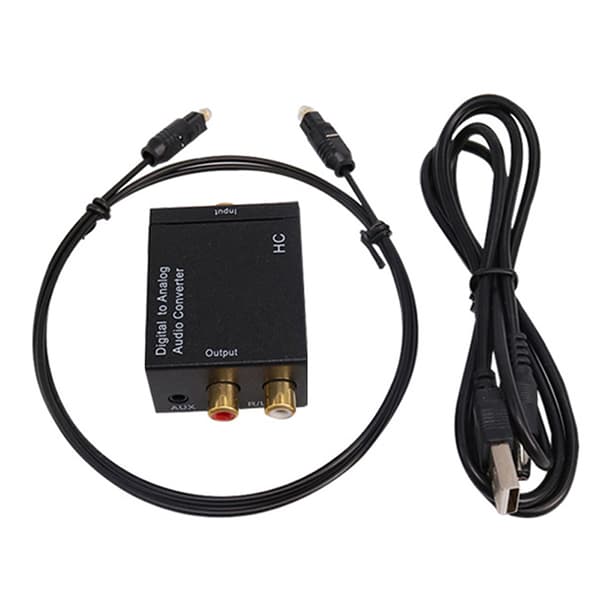 USB DAC Forsteker Digital til Analog Konverter RCA R/L og Dekoding med Optisk USB