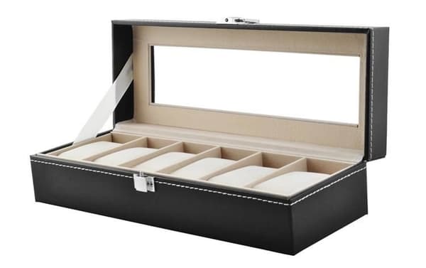 Klockbox - Kellolaatikko / Laatikko 6 kellolle Svart black