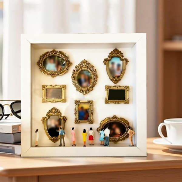 Miniature Photo Frame with LED Light - DIY Mini Museum Memory Frame