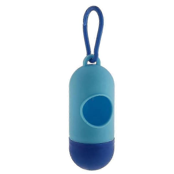 2x Bærbar boks til bleposer, dispenserholder, blå