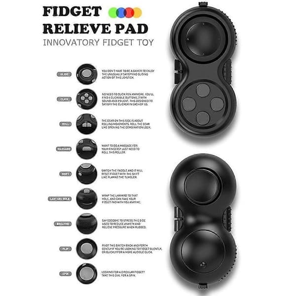 Controller Pad Spil til Fokus Legetøj Glat ABS Plast Stressaflastende Legetøj til ADD Multicolor