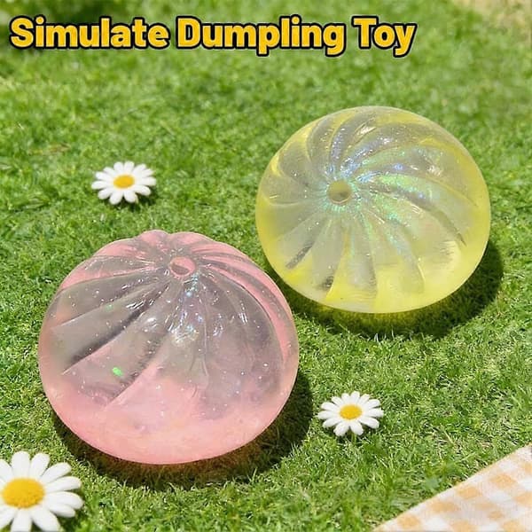 Gigantisk Glitterdumpling, Gigantisk Dumpling Squish-y, Mega Regnbuedumplings, Søte Glitterdumplings