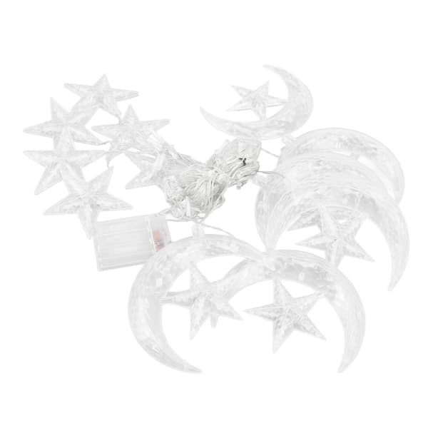 Star Moon 126 LED 3.3 Yard Decorative String Lights for Ramadan Wedding Home Patio Window Garden