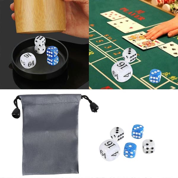 Klassisk perleterningsæt til backgammon, akrylspiltilbehør elegant perleterningsæt til spilentusiaster Multicolor