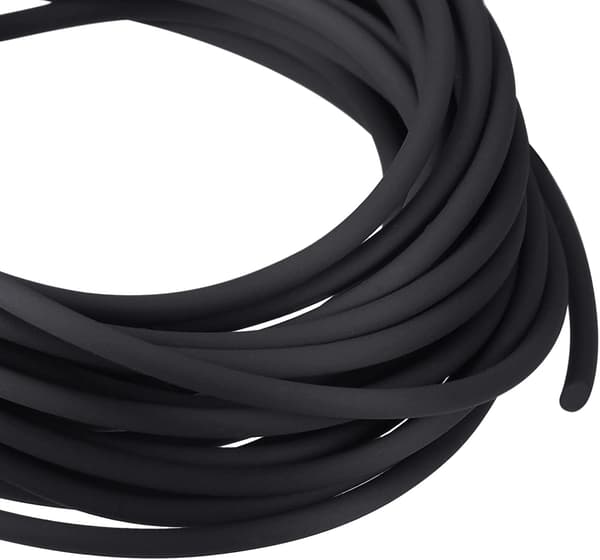 Solid Rubber Cord 3m 1.5mm (1/16\") Diameter Matte Black Hose for DIY Crafts, Beading, Necklaces, Bracelets