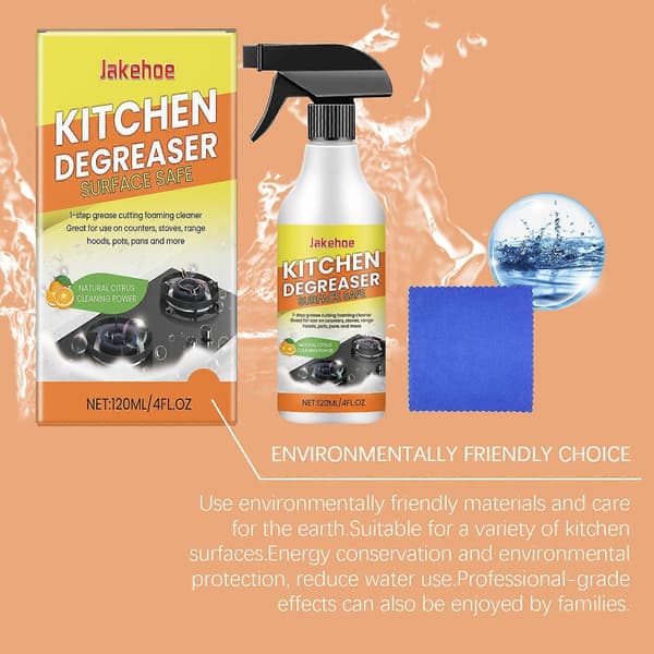 Kitchen Degreaser Cleaner Non-Corrosive Multifunctional Cleaner for Stubborn Stains