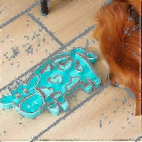 Kæledyrs slowfeeder mod kvælning, ensfarvet, miljøvenlig foderdispenser til hund Blue