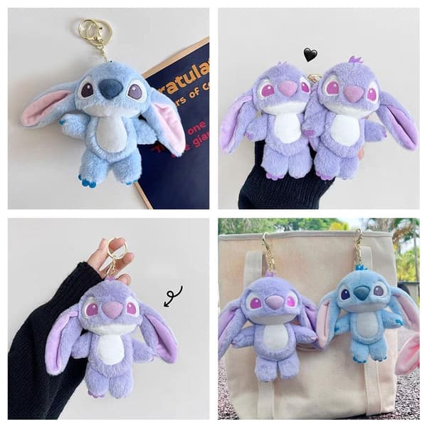 Stitch Puhelin Avaimenperä Pehmo Matkapuhelin Riipus Pehmolelu Nukke Ripustin E One size