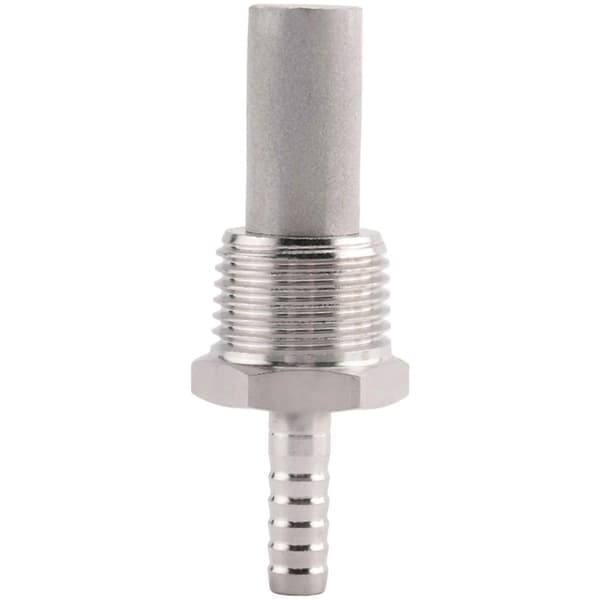 5X Hjemmebrygning Inline Iltning Diffusionssten Beluftningssten 1/2 Npt Karboneringssten Silver