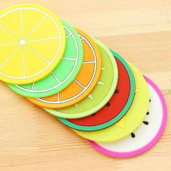 Fargerik Je Fruktformet Coaster Silikon Koppmatte Kreativ