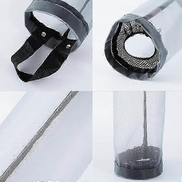 Væghængt opbevaringsstativ og dispenser til plastikposer - Multifunktionel net-holder til køkkenaffaldsposer og tilbehør grey